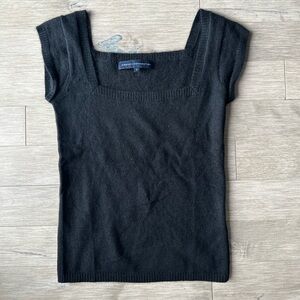 French Connection Angora Black Top Small